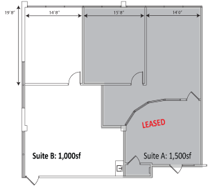 The Offices at 3900 Hamilton, Allentown, PA: Suite 206-B Floorplan